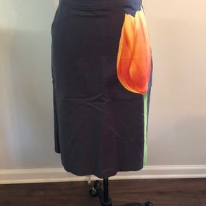 Isaac Mizrahi Gray Tulip Skirt